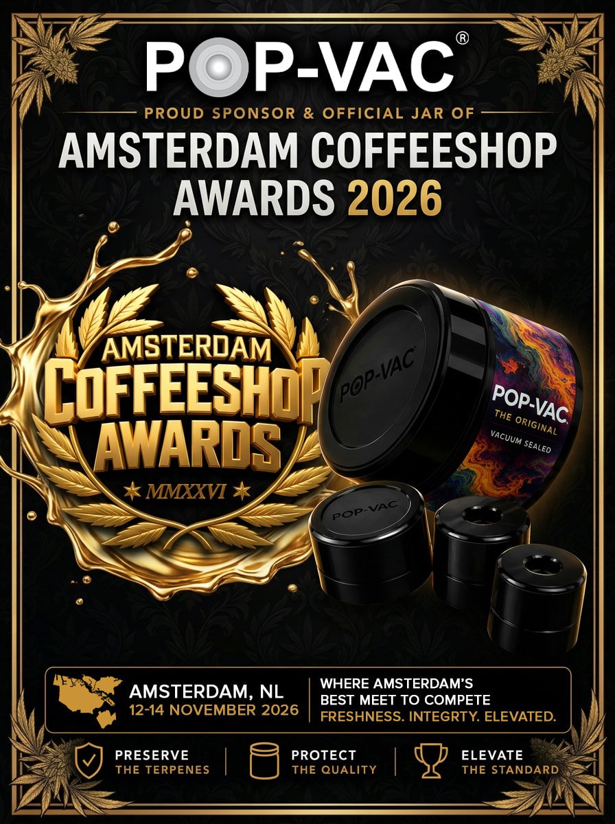 PopVac Official Jar of Amsterdam Coffeeshop Awards